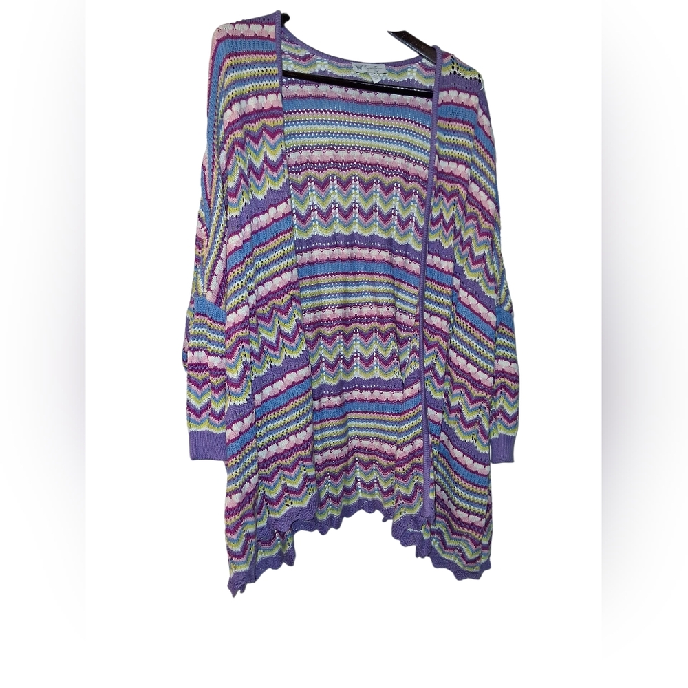 Jessica Simpson Multicolor Zigzag Cardigan